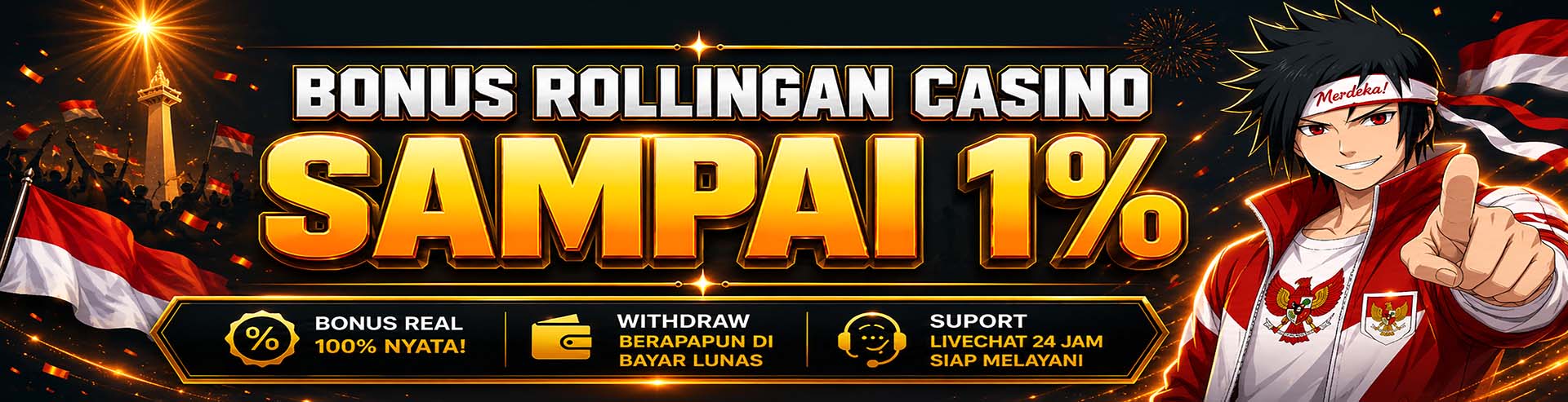 Bonus Rollingan Casino 1%